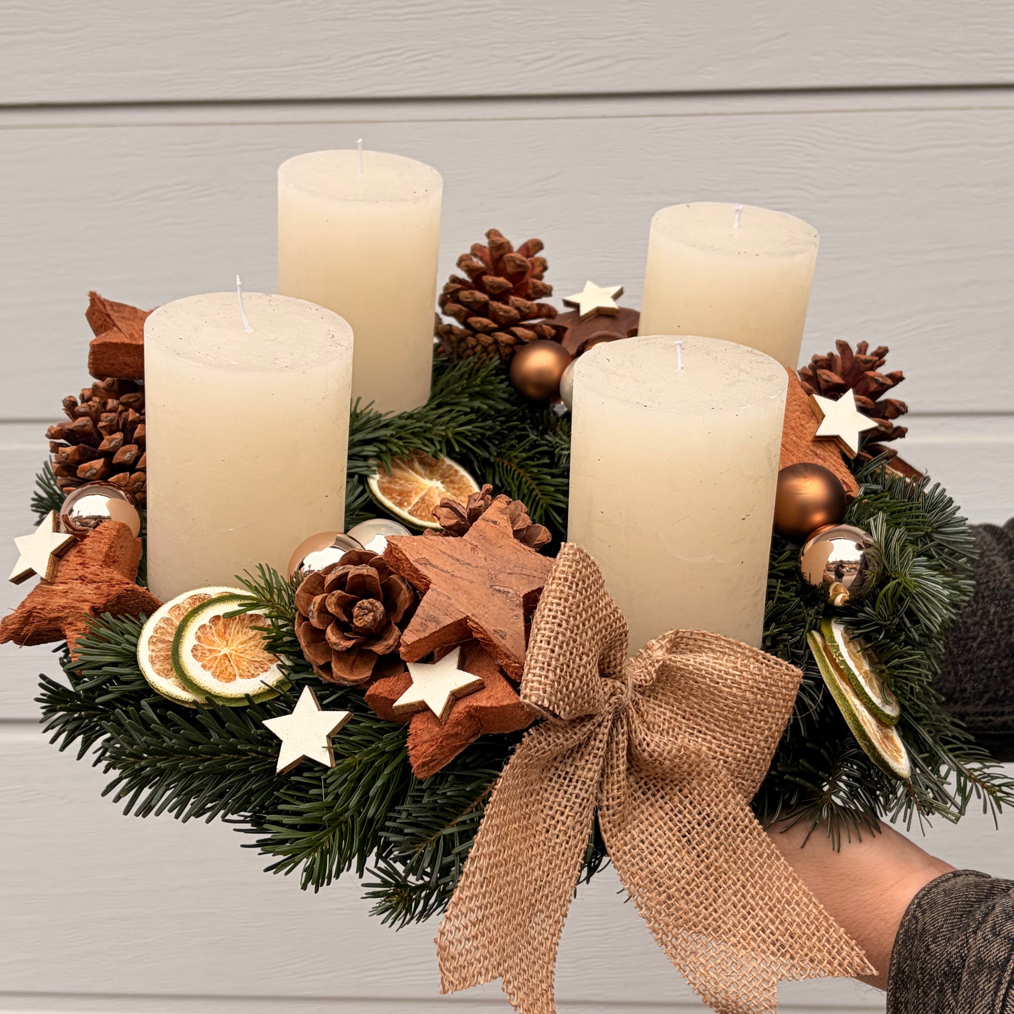 Adventskranz Creme